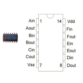 CD4069U SO14 SMD.HCF4069BM