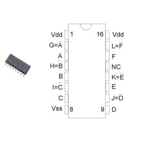 CD4049 SO16 SMD HEF4049BT HCF4049UBM