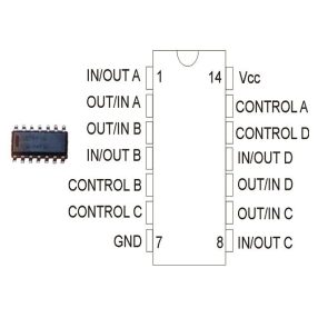 CD4066 SO16 SMD MC14066BD