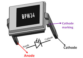 BPW34 PIN FOTODIÓDA VÍZT. 130°