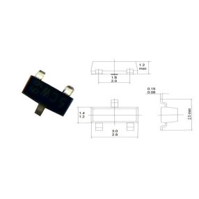 BCX17 SOT23 PNP 50V 0,5A 80MHZ