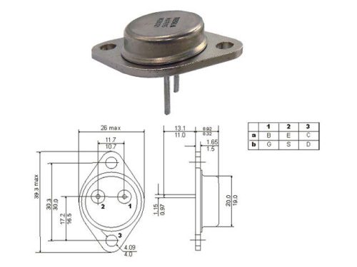 2N6547 TO3 NPN 400V 15A 175W 6MHZ