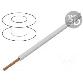 1x0,50MM2 KÁBEL SODROTT ÉR FEHÉR D=2MM