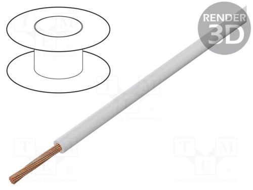 1x0,25MM2 KÁBEL SODROTT ÉR FEHÉR