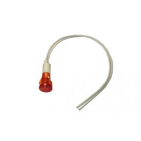JELZŐLÁMPA PIROS 230V 13MM+20CMVEZETÉK