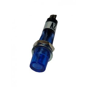 JELZŐLÁMPA KÉK 12V FURAT=7MM