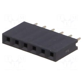 1x6PÓL.HÜVELYSÁV 2,54MM