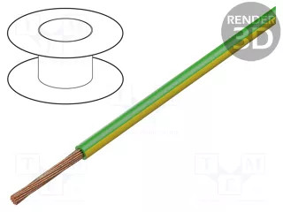 1X0,50MM2 KÁBEL SODR.ÉR ZÖLD/SÁRGA D2M