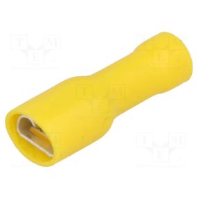 KÁBELSARU 6,3MM HÜV.TELJ.SZIG.SÁRGA