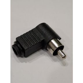 RCA DUGÓ 90°-OS MŰANYAG FEKETE